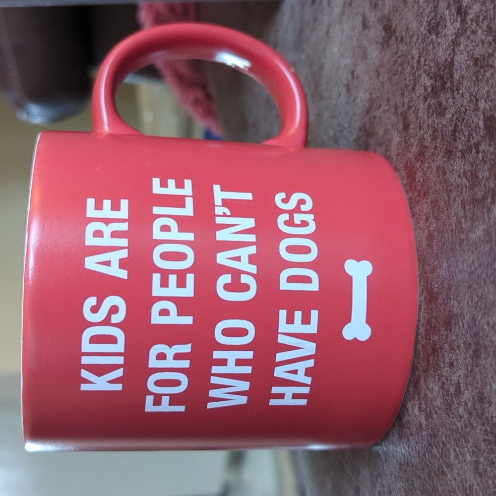 🆕 NIB Doggy Styles "kids are for people who can't have dogs" 20 oz. Coffee mug